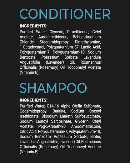 ALFIE'S CHOICE Dog Shampoo & Conditioner Set | 16 fl oz Each | Lavender & Rosemary with Biotin for Itchy Skin, Allergies & Odor | Moisturizing & Detangling for All Breeds