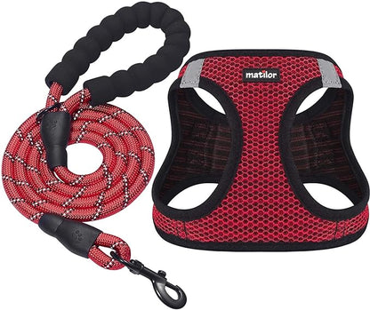 matilor Dog Harness Step-in Breathable Puppy Cat Dog Vest Harnesses for Small Medium Dogs