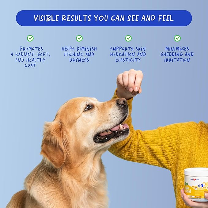 Omega 3 Fish Oil for Dogs - Skin & Coat Supplement with Cod Liver Oil, Algae, EPA & DHA Fatty Acids for Dog Shedding, Itch Relief, Hot Spots, Skin Allergy, Joint & Heart Support - 90 Soft Chews