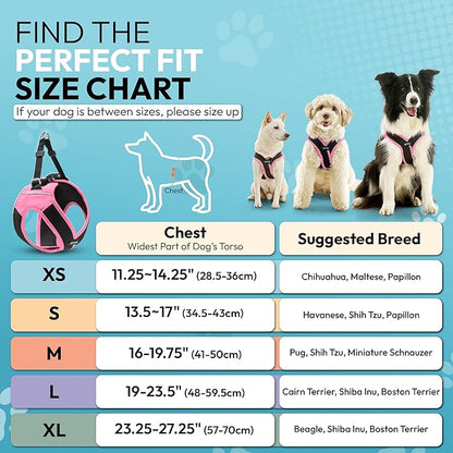 Gooby Escape Free Easy Fit X Step in Dog Harness - Flamingo Pink, Medium
