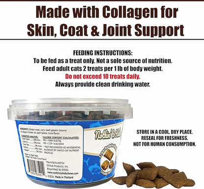 Fieldcrest Farms Nothin’ to Hide Collagen Cat Treats – Crunchy & Creamy Cat Snacks, High-Protein Healthy Treats for Skin, Coat & Joint Support, Tuna Flavor, 8 oz. Resealable Tub (Pack of 3)