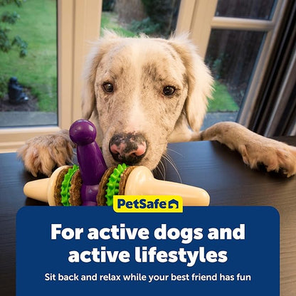 PetSafe Busy Buddy Jack - Keeps Dog Busy - Includes Treats Refill - Treat Holding Dog Toy - Helps Clean Teeth - Durable Rubber - Strong Chewers - Dishwasher Safe - Large - Purple