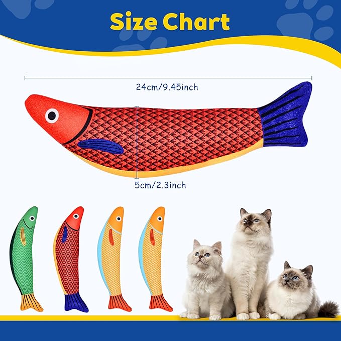 Zasle Cat Toys, Catnip Toys for Cats, Soft and Durable with Rattle Sound, Interactive Kitten Toys for Indoor Cats, Cat Chew Toy for All Breeds (3 Pack, Saury)