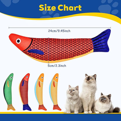 Zasle Cat Toys, Catnip Toys for Cats, Soft and Durable with Rattle Sound, Interactive Kitten Toys for Indoor Cats, Cat Chew Toy for All Breeds (3 Pack, Saury)
