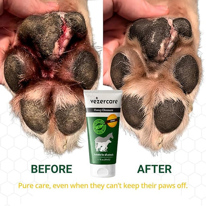 Resin & Honey Wound Care Ointment – Dog Paw Balm – Natural Alternative to Manuka Honey for Hot Spots, Itchy Skin & Cuts. Dogs, Horses, Cat Paw Ointment Safe to Lick & Steroid-Free 1.7oz