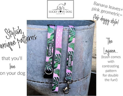 Lucky Love Dog Leash – Soft, Durable, and Comfortable Leash with Vibrant Patterns – Stylish and Long Lasting for Large Male and Female Dogs – Laguna, Large