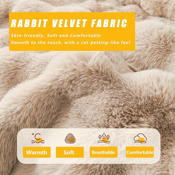 Calming Dog Bed for Couch, 29.5 x 29.5 inch, Non-Slip Rabbit-Velvet Dog Sofa Mat for Furniture Protector, Perfect for Small, Medium Dogs and Cats (Light Gray)