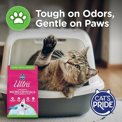 Ultra Micro Crystals Cat Litter - 99.9% Dust Free, Soft on Paws, Fragrance Free - 5 Lbs.