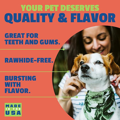 etta says! Flavor Fusion - All Natural Rawhide Free Chews for Dogs 2oz chew - Peanut Butter and Honey - Made in The USA (12 Count Pack of 1)