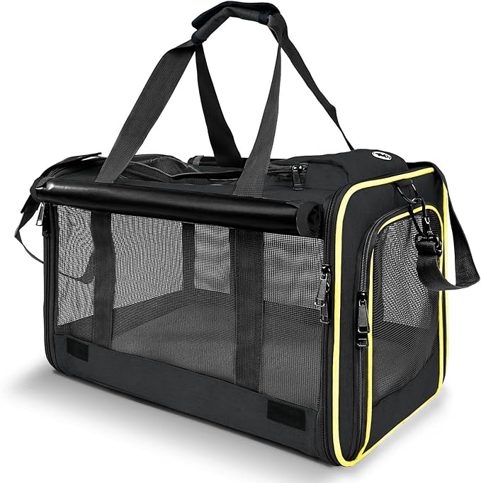 GAPZER Cat Carriers for Large Cats 20 lbs+ Soft Pet Carrier for Small Dog/Durable 2 Kitty Travel Bag/Medium Big Cats Puppy 15 Pounds/Softside Cat Carrier Large