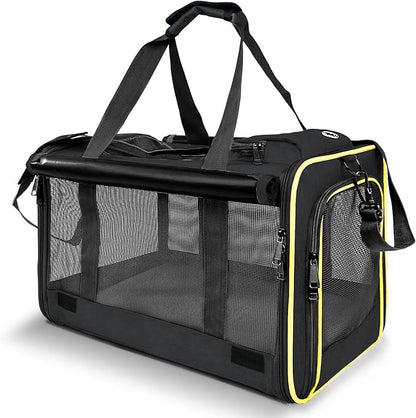 GAPZER Cat Carriers for Large Cats 20 lbs+ Soft Pet Carrier for Small Dog/Durable 2 Kitty Travel Bag/Medium Big Cats Puppy 15 Pounds/Softside Cat Carrier Large