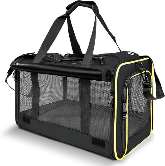 GAPZER Cat Carriers for Large Cats 20 lbs+ Soft Pet Carrier for Small Dog/Durable 2 Kitty Travel Bag/Medium Big Cats Puppy 15 Pounds/Softside Cat Carrier Large