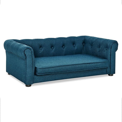 KEIKI Dog Bed for Medium and Large Dogs, Elevated Dog Sofa, Durable Elevated Pet Couch Bed with Legs, 39" Pet Bed, Blue