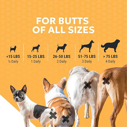 Nutramax Filaquin Anal Gland Supplement for Dogs, from The Same Company as Cosequin & Proviable, with Pre & Postbiotics and Psyllium Husk Fiber to Support Anal Gland Health, 90 Count Soft Chews