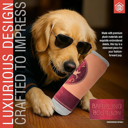 Chomp Haus Betty Chewze – Luxurious Plush Dog Toy with Squeaker, Premium Fabric, Embroidered Details, Designer-Inspired Chew Toy, Fun Gift for Medium to Large Dogs & Dog Lovers