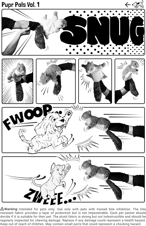 Milunova Pupr Pals Dog & Cat Toy Puppet with Tough Padding for Safe Interactive Play, Protection to Stop Puppy Kitten Biting Hands; for Boredom-Busting Training and Exercise
