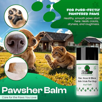 Dog Paw Balm for Dogs & Cats – Elbows, Nose and Paw Protector – Only 8 Vegan Ingredients, All-Weather Protector, Dog Nose Balm (2.6 oz)