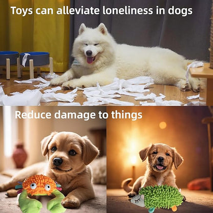 5 Pack Dog Squeaky Toys Bulk Set,Puppy Teething Chew Pet Dog Toy for Small Medium Dogs,Soft Plush Stuffed Crinkle Sound Interactive Fun for Puppy