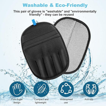 Pet Hair Removal Tool for Cats & Dogs, 2025 New Upgraded Electrostatic Gloves for Pet Hair, Reusable Pet Hair Remover Tool for Couch, Furniture, Carpet, Curtain & Car Seat (Pink)
