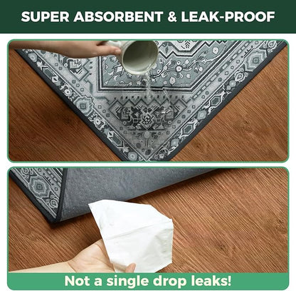 FXW Washable Pee Pads for Dogs, Puppy Pads with Super Absorbent, Specifically Designed for Rollick/Homeplus 24inch 8 Panels Dog Playpen, 63" Square, Boho Grey, 1 Pack