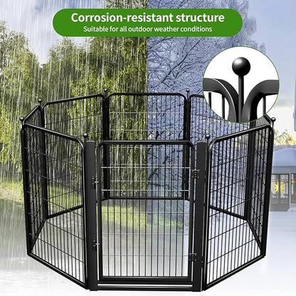Dog Playpens with Low Threshold Gate, 40 Inch 20 Panels Heavy Duty Outdoor Dog Play Pen, RV Camping Yard Indoor Puppy Playpen Portable Pet Pen Fence for Large/Medium/Small Dogs