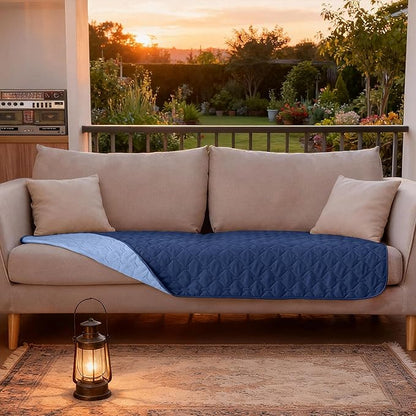 gogobunny 100% Double Sided Waterproof Dog Blanket Soft Pet Bed Cover Reversible Protect Furniture Couch Sofa Car for Puppy Large Dog Cat (Dark Navy/Light Navy, 30x70 Inch (Pack of 1))