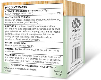 Yummy Combs Longevity15 – C15:0 – Fatty Acid Health Supplement for Dogs – Healthy Pet Supplies – for Small Dogs, 1 Pack