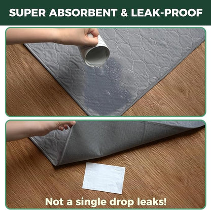 FXW Washable Pee Pads for Dogs, Puppy Pads with Super Absorbent, Specifically Designed for FXW Rollick/Homeplus 24inch 6 Panels Dog Playpen, 39" x 63" Rectangle, Gray, 1 Pack