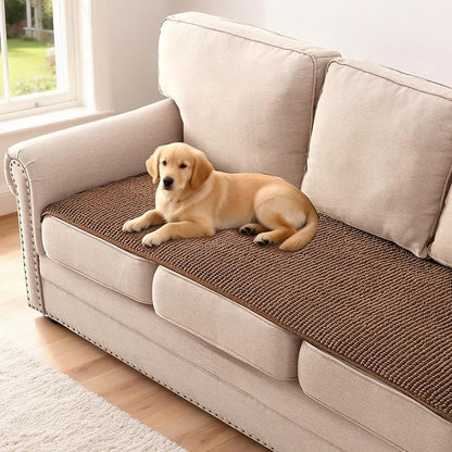 H.VERSAILTEX Plush Chenille Couch Cover for 3 Cushion Couch Anti Slip Washable Sofa Slipcovers Soft and Durable Furniture Protector for Dogs Cats Kids (27.5" x 82", Caramel)