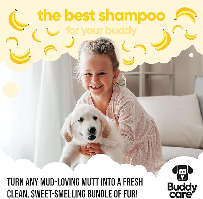 Banana Dog Shampoo & Conditioner by Buddycare | with Aloe Vera and Pro Vitamin B5 (50.72oz)
