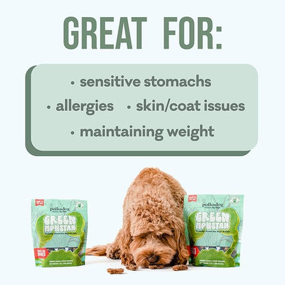 Polkadog Green Monstah Bone Shaped Dog Treats – Crunchy, All Natural, Limited Ingredient Healthy Treats. Handcrafted & Made in USA. Made with Kelp & Green Crab, High in Omega-3, Hypoallergenic – 7oz
