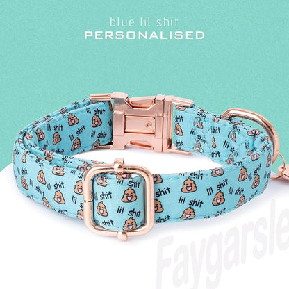 Faygarsle Blue Dog Collar for Small Medium Large Dogs Cute Puppy Collars for Female Dogs Funny Dog Collars for Summer Spring Wedding Necklace Girl Dog Collar L