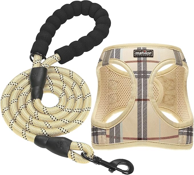 matilor Dog Harness Step-in Breathable Puppy Cat Dog Vest Harnesses for Small Medium Dogs