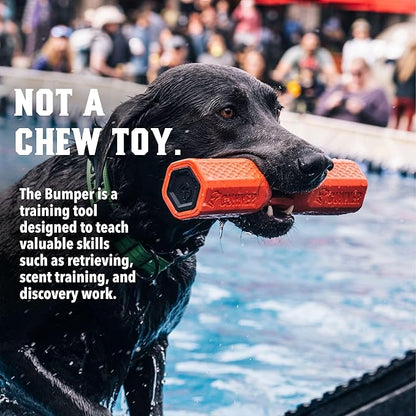 GUNNER Dog Training Bumper - Retriever Training Dummy, Retrieving Dummies for Pets, Bumpers for Water Retrieving with Adjustable Rope, (Orange)