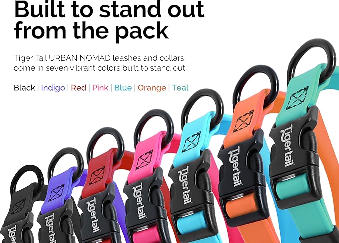 Tiger Tail X Small Orange Dog Collar | Waterproof and Odor-Proof for Active Pets | Durable, Anti-Mat, and Lightweight Design | Made with Premium Coated Nylon | Suitable for Extra Small Breed Dogs