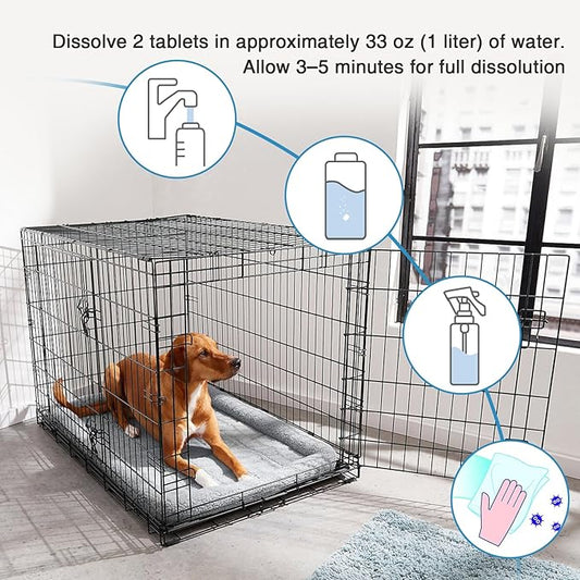 Kennel and cat bed Stain Removers Pet Stain Deodorizing eliminating residual pet urine odors on carpets, floors, and wall corners 100Tablets