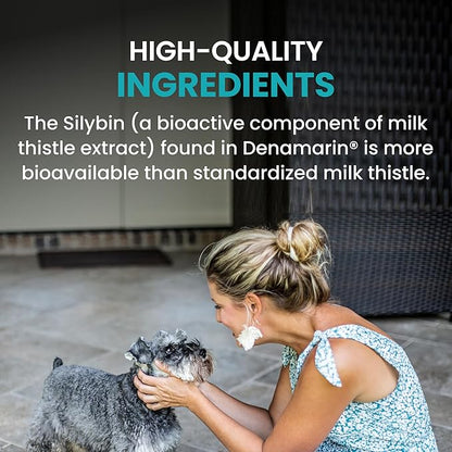 Nutramax Laboratories Denamarin Liver Health Supplement for Medium Dogs - With S-Adenosylmethionine (SAMe) and Silybin, 30 Tablets