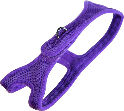 ChokeFree Velpro Mesh Pet Shoulder Harness Collar, 13"-14", Purple