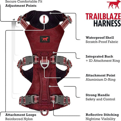 Tuff Pupper Escape Proof Dog Harness for Extra Small Dogs | No Pull Lightweight Adjustable Harness | No Escape Multifunctional Outdoor Pet Gear | Strong Durable Breathable | Secure Comfortable Fit