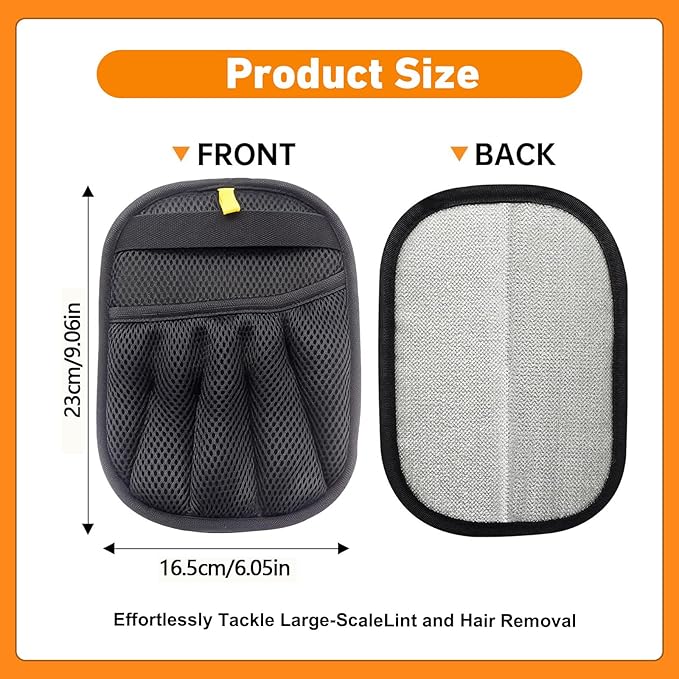 Florteen Pet Hair Removal Glove for Cats & Dogs Hair Remover,Reusable Electrostatic Pet Hair Remover Gloves,Magic Brush Pet Hair Removal Tool for Furniture,Couch,Car Seats,Clothing(2Pcs)