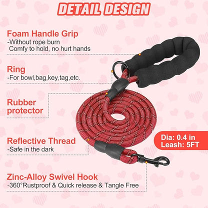 BEAUTYZOO Step in Dog Harness and Leash Set,Reflective Dog Harness No Pull No Choke Puppy Harness for Small Medium Large Dogs Cats,Soft Padded Mesh Vest Harnesses for Girl and Boy,Valentine's Day M