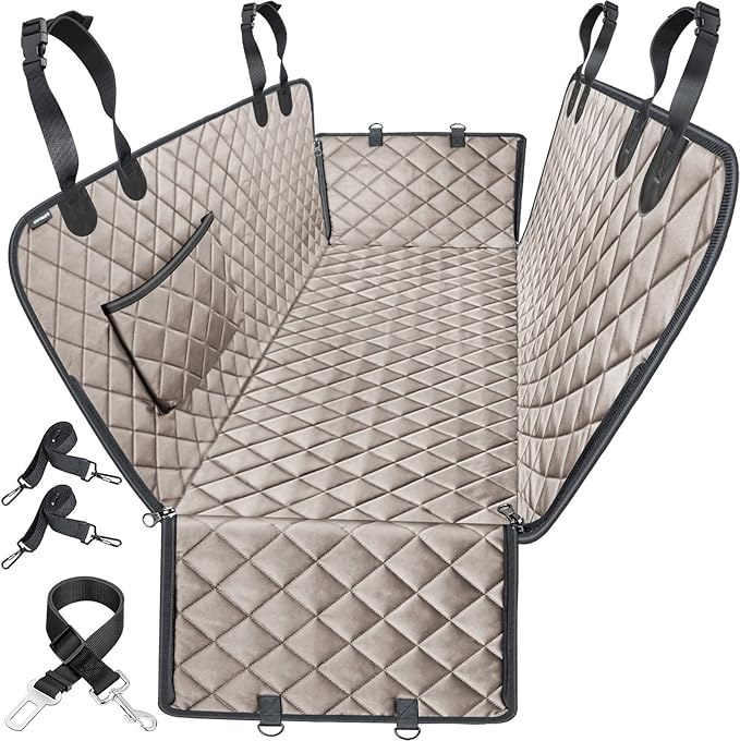 URPOWER Dog Seat Cover Car for Pets 100% Waterproof Pet Hammock 600D Heavy Duty Scratch Proof Nonslip Durable Soft Back Covers Cars Trucks and SUVs