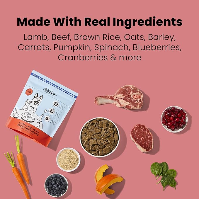 The Pets Table Lamb & Beef with Brown Rice Air Dried Dog Food, 1lb / 16 oz Bag