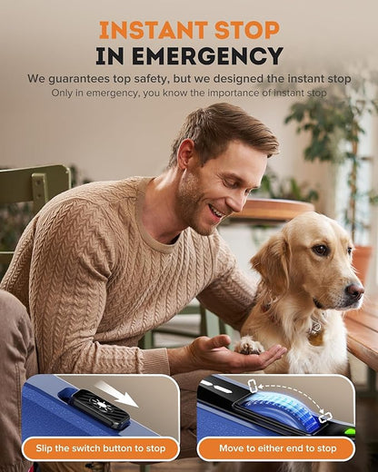 7-Speed Dog Nail Grinder with LED Light – Ultra Quiet Electric Pet Nail Trimmer for Large Dogs & Cats – Professional Grooming Tool with Dust Collector, One-Hand Speed Control & Instant Stop Safety