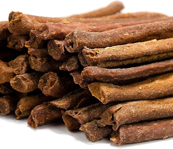BRUTUS & BARNABY USA Sweet Potato Dog Treats - Crunchy Grain Free Cinnamon Apple Sticks, Promotes Positive Gut Health with Natural Anti-Diarrhea Properties (Cinnamon & Apple, 8 oz)