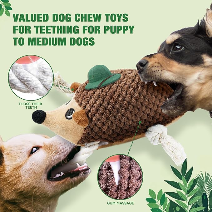 LEGEND SANDY Squeaky Plush Dog Toy Pack for Puppy, Small Stuffed Puppy Chew Toys 12 Dog Toys Bulk with Squeakers, Cute Soft Pet Toy for Small Medium Size Dogs (5 Pack)