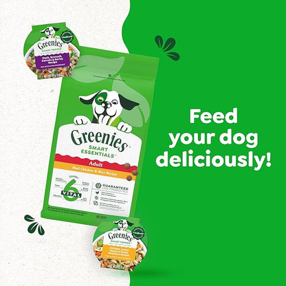 Greenies Smart Topper High Protein Wet Mix-in for Dogs, Duck, Broccoli, Carrots & Barley Recipe in Vitabroth Broth - Bone Broth + Vitamins E & B1, 10 Count