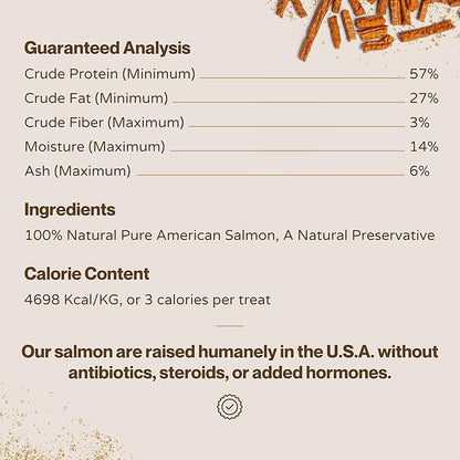 Boulder Dog Food Company All Natural Bits Dog Treats - Dog Treats Made in USA Only (Salmon, 8 oz)