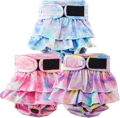 Reusable Dog Diapers Female Washable, Premium Doggie Diaper for Dogs, Pack of 3, Highly Absorbent Extra Extra Large Dog Diaper for Heat, Incontinence and Puppy Training(XXL)