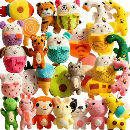 30 Pcs Dog Squeaky Toys, Cute Plush Small Dog Toys with Squeakers,Interactive Puppy Chew Toys for Small Medium Dogs Teething
